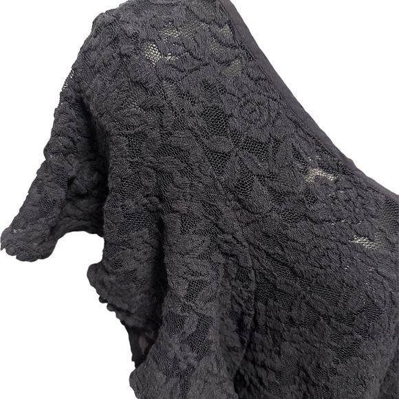 H&M L.O.G.G. Navy Lace Shirt with Loose Sleeves - Picture 6 of 7